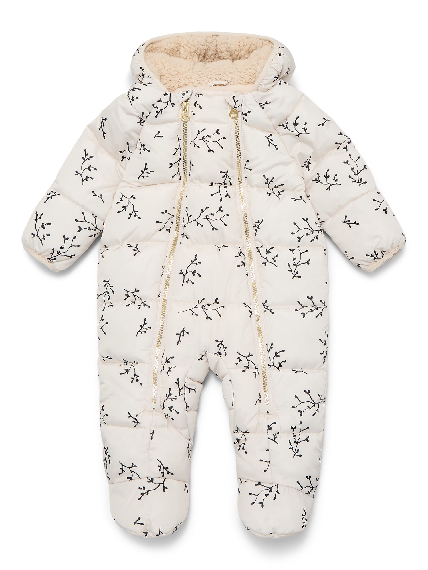 Jessica Simpson Baby Girls' Print Pram with Fleece Lined Hood, Sizes 0M-12M