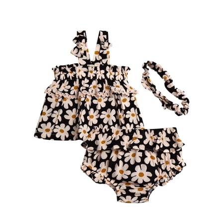 Jessica Simpson Baby Girls' Layette Bloomer set with Headband, Sizes 0-24M
