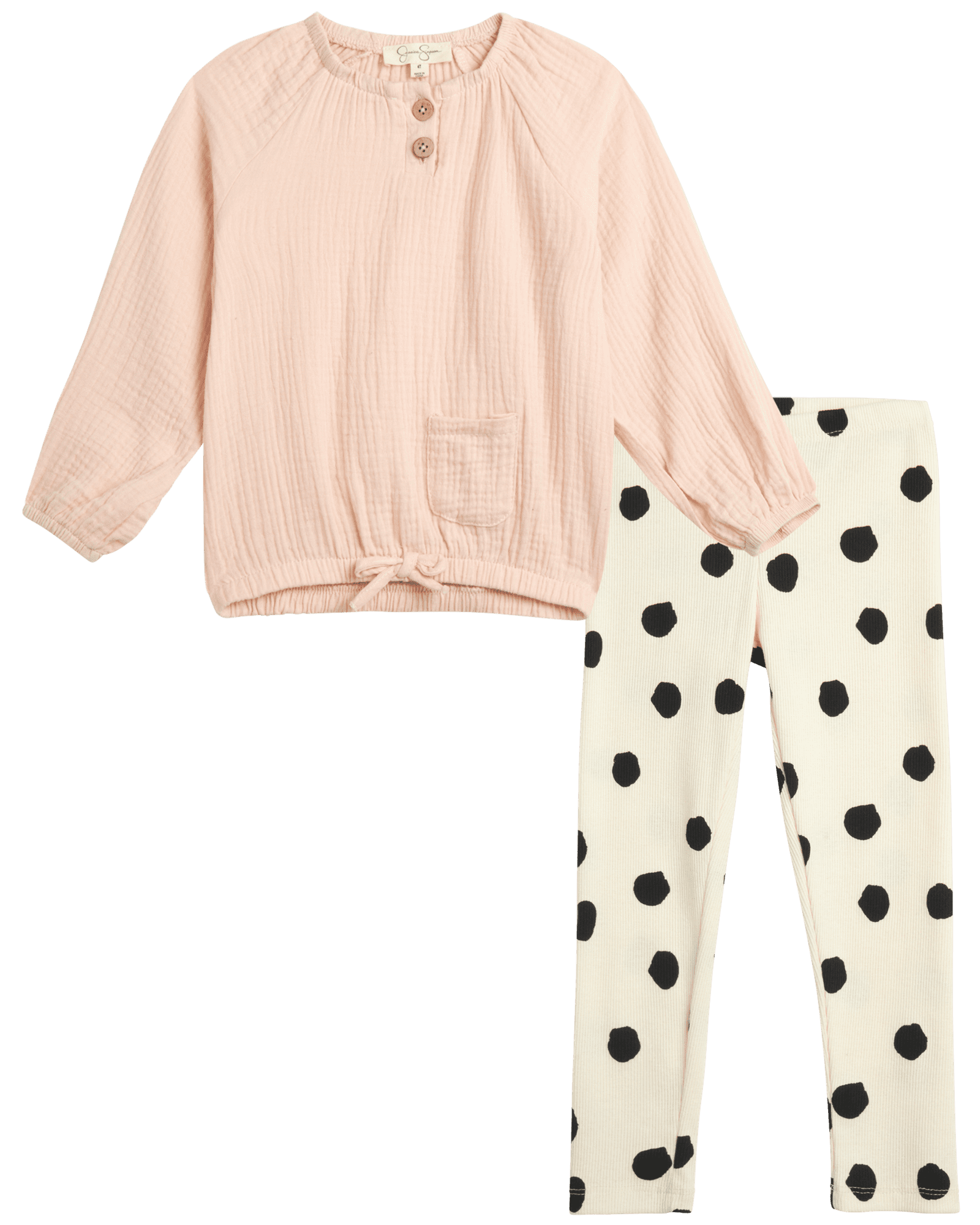 Jessica Simpson Baby Girls' Leggings Set 2 Piece TShirt and Leggings