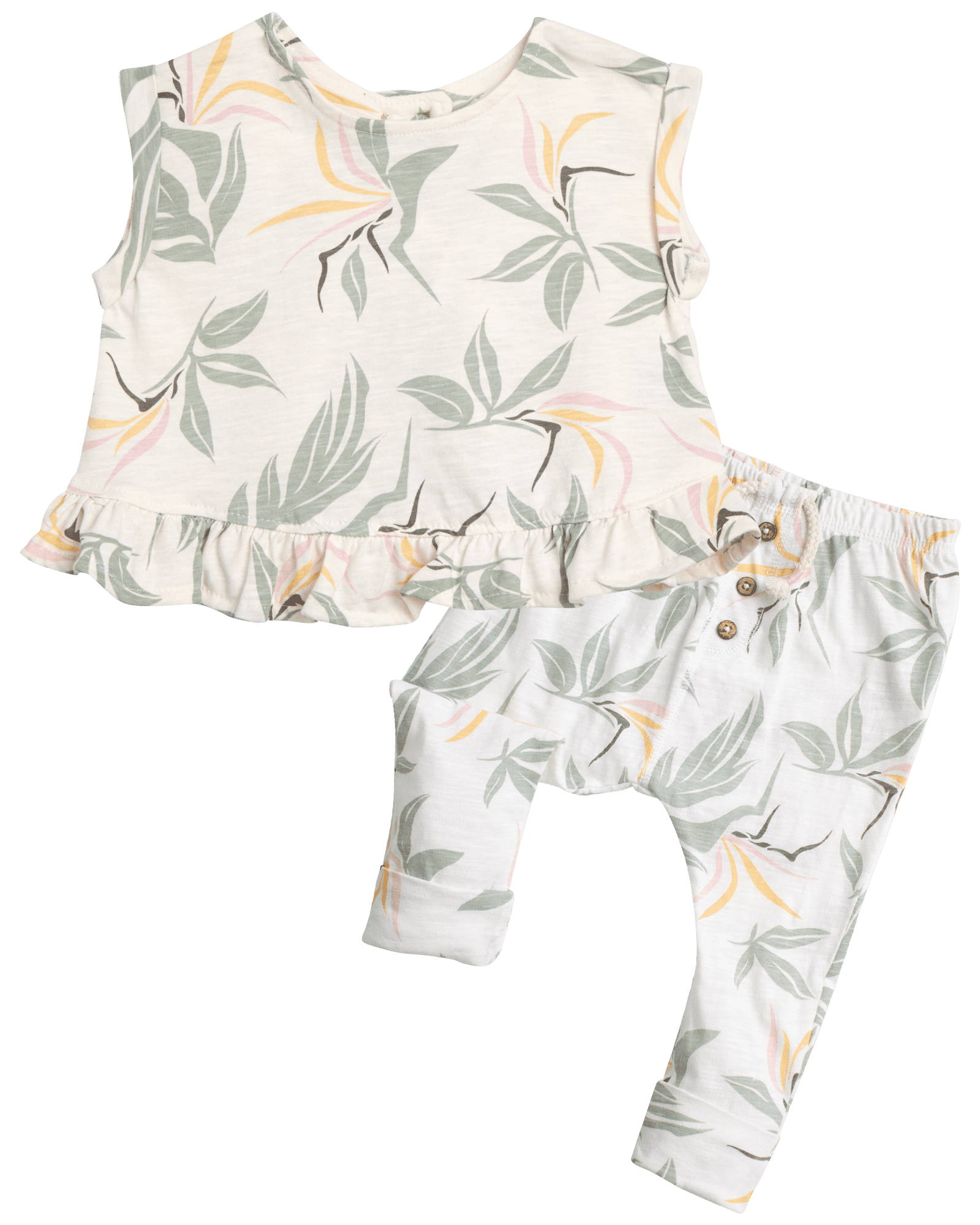 Jessica Simpson Baby Girls' Pants Set 2 Piece Ruffle Bottom Blouse