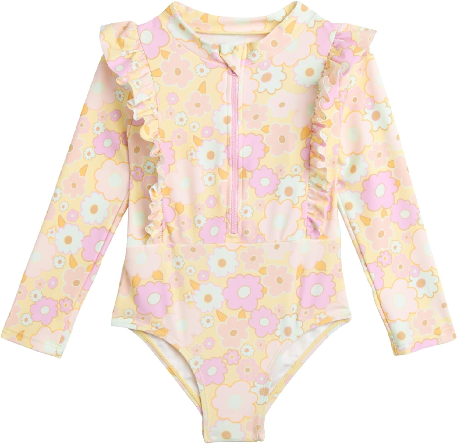 Jessica Simpson Baby Girls' Rash Guard Set UPF 50+ Quick Dry Long