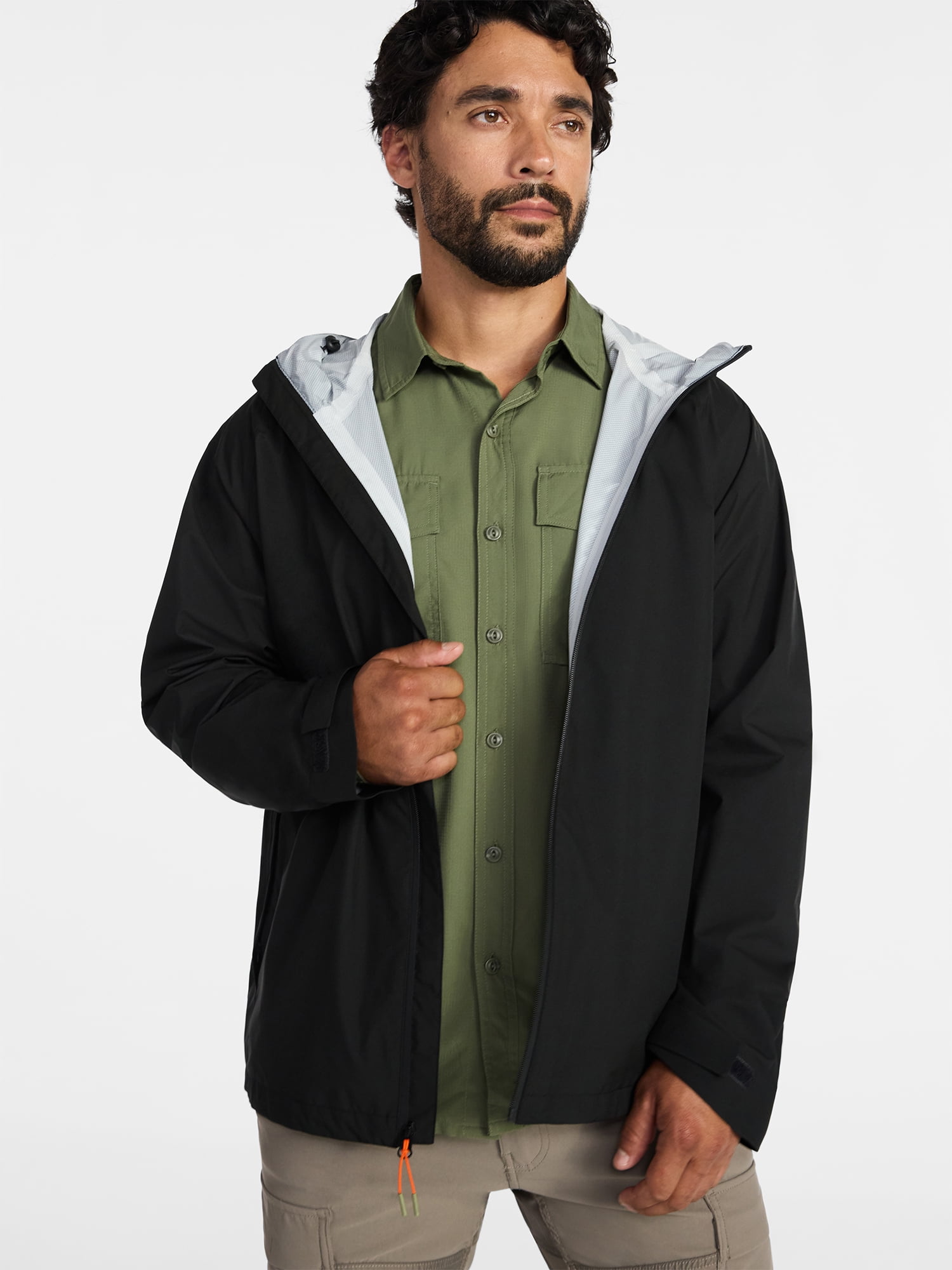 Ozark Trail Men's and Big Men's Sealed Seam Rain Jacket Pinnacle