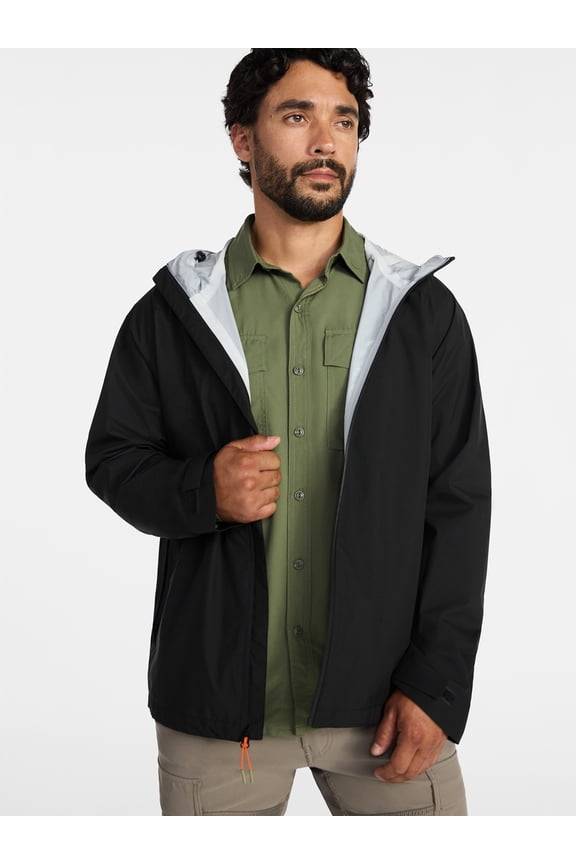Men's and Big Men's Sealed Seam Rain Jacket Pinnacle System, Sizes S-3XL