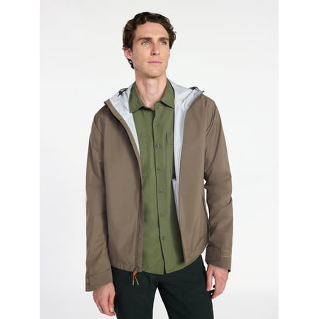 Ozark Trail Men's and Big Men's Sealed Seam Rain Jacket Pinnacle System, Sizes S-3XL