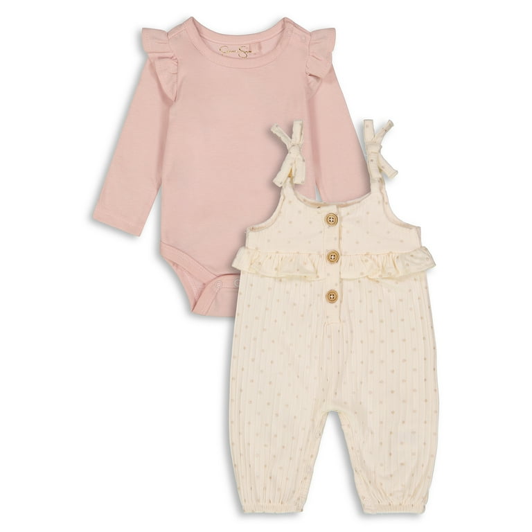 Jessica Simpson Baby Girls Tie Tank Romper with Ruffle Walmart
