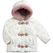 Jessica Simpson Baby Girls' Winter Jacket - Quilted Fleece Lined Puffer Jacket Sherpa Hood Parka Coat for Baby Girls (12M-4T)