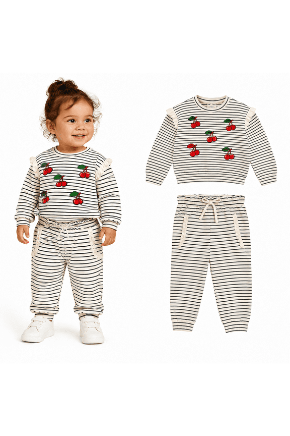 Baby Toddler Girls Pants Set Pullover Sweatshirt and Jogger Sweatpants 2 Piece 12M-6X