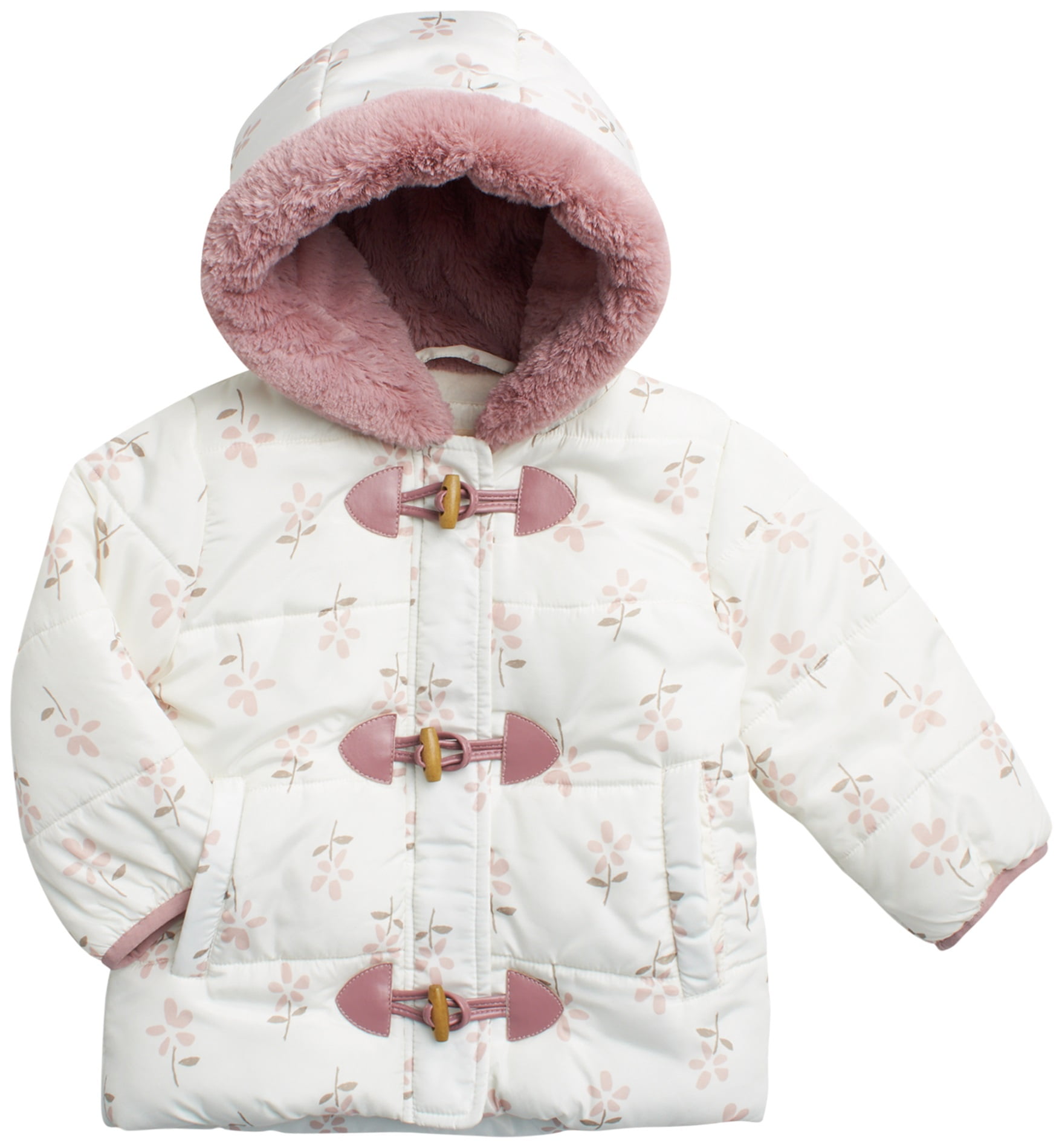 Jessica Simpson Infant and Toddler Girls Puffer Coat with Hood Sizes 12 24M