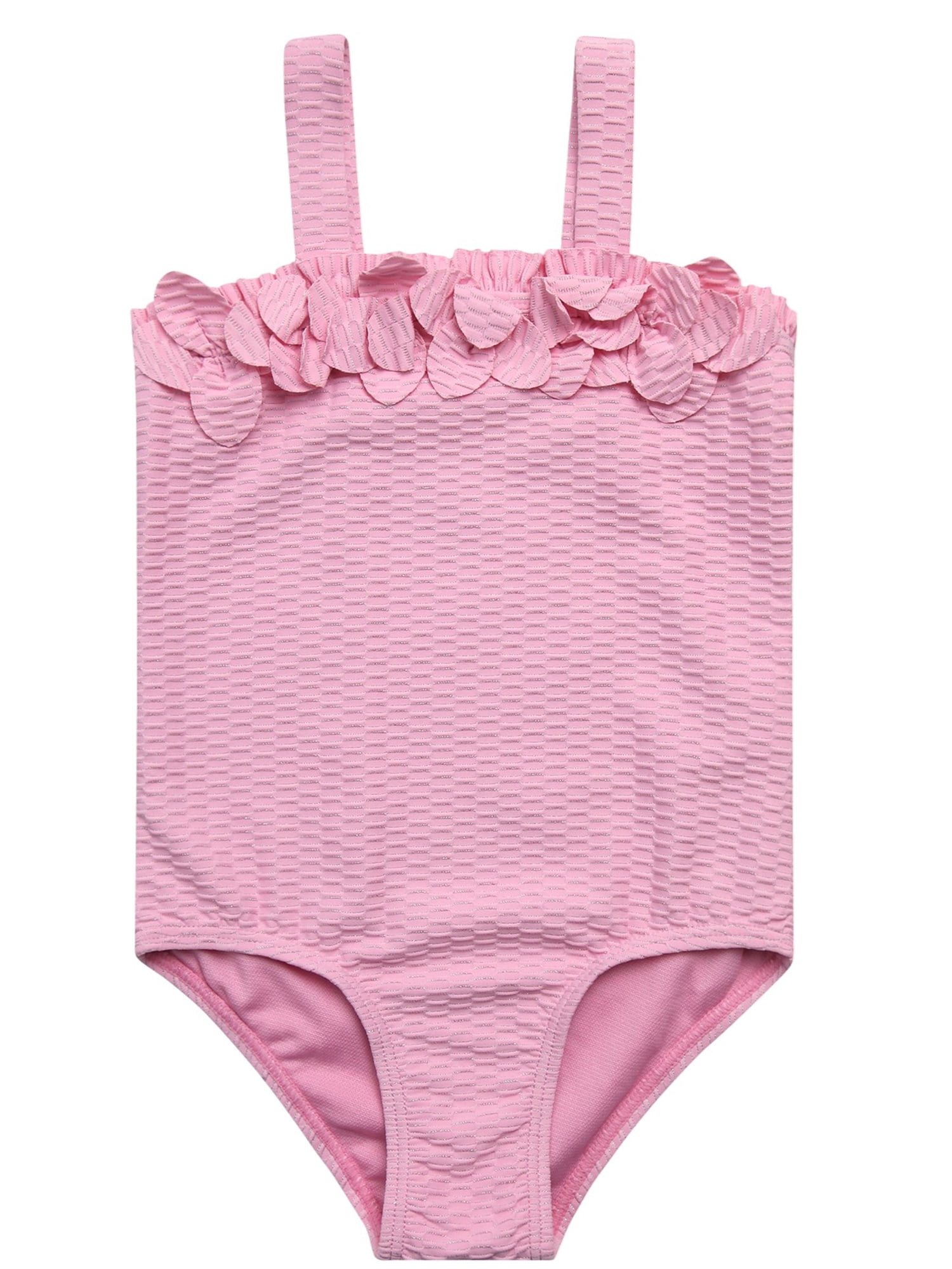 Jessica Simpson Baby and Toddler Girls' One-piece Swimsuit with Floral applique, Sizes 12M-5T
