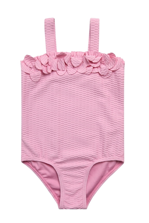 Baby and Toddler Girls' One-piece Swimsuit with Floral applique, Sizes 12M-5T