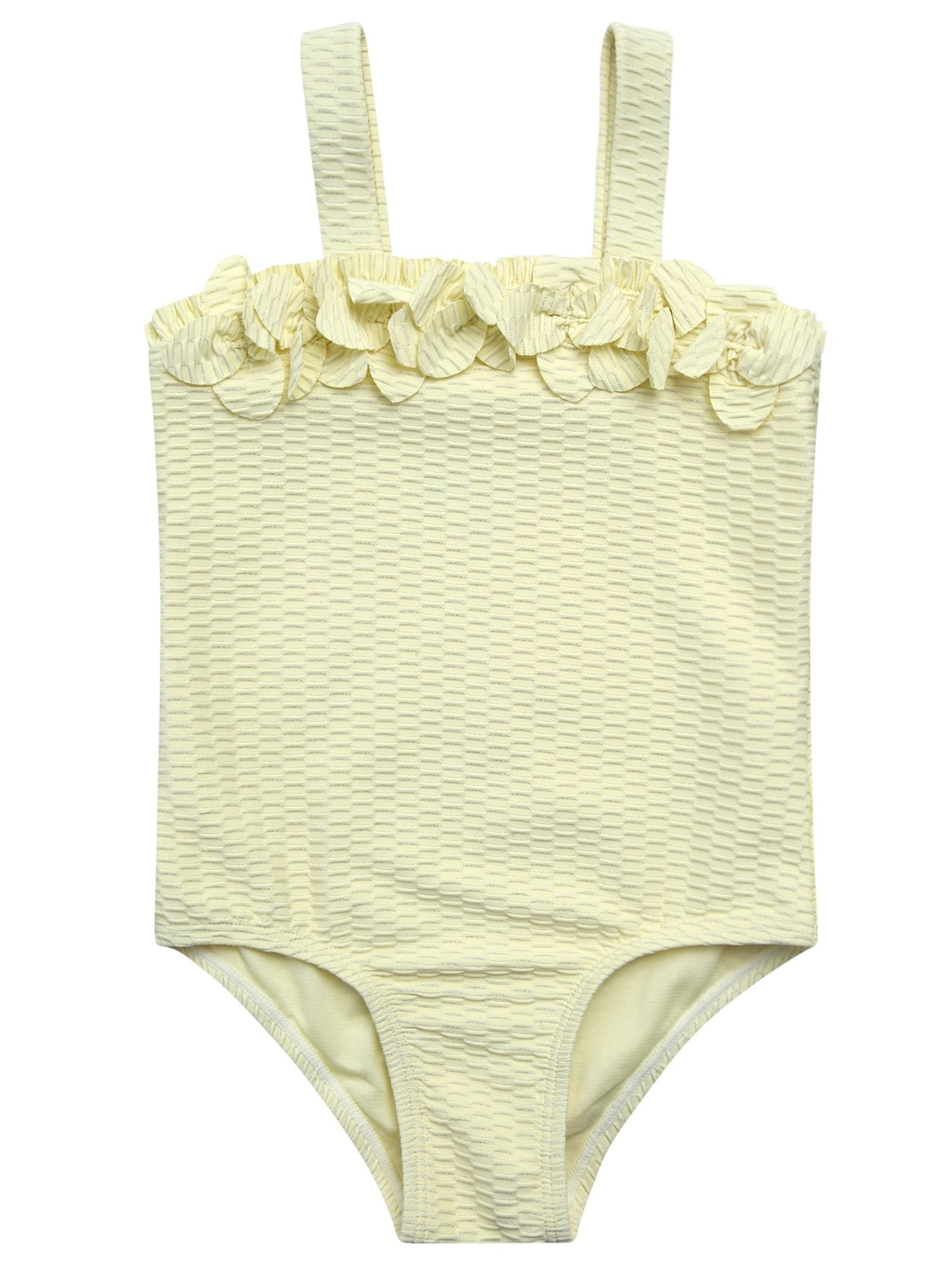 Jessica Simpson Baby and Toddler Girls' One-piece Swimsuit with Floral applique, Sizes 12M-5T