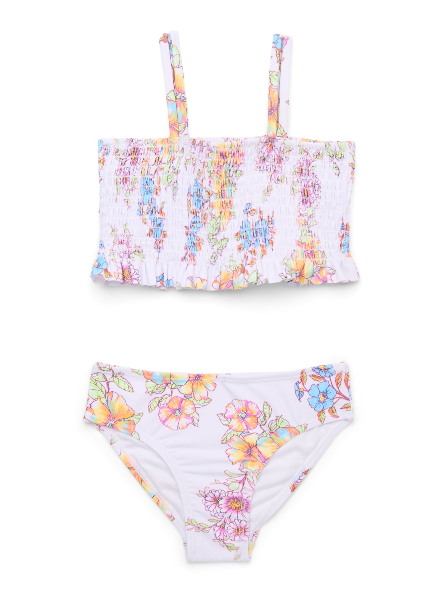 Jessica Simpson Toddler Girl Smocked Bikini Swimsuit, 2-Piece, Sizes 12M-5T