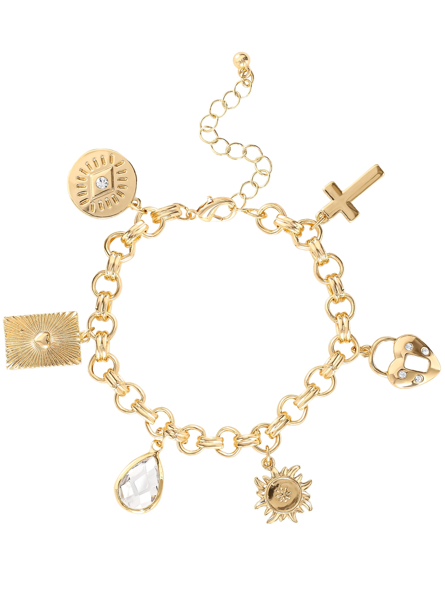 Jessica Simpson Base Metal Charm Bracelet