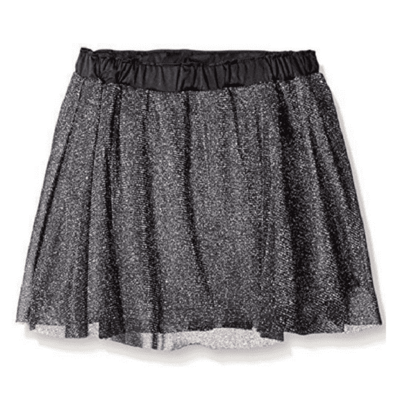 Jessica Simpson Big Girls' Sarabeth Mesh Circle Skirt , Size L, Silver