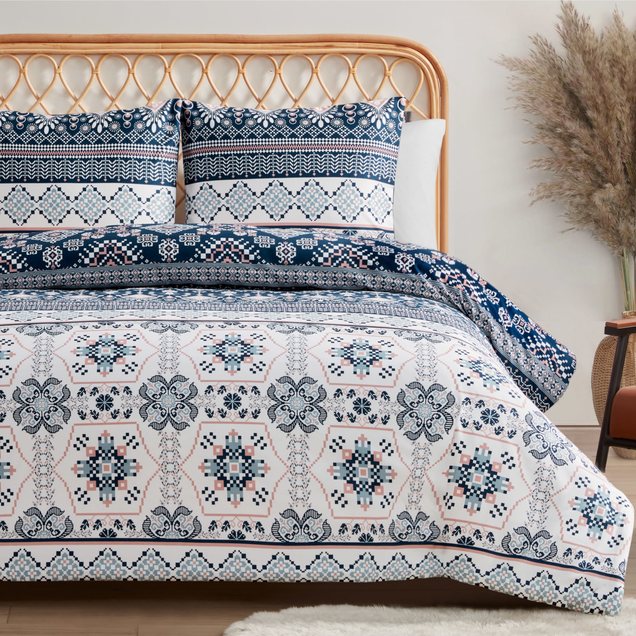 Jessica Simpson Boho Print Duvet Cover Set Twin/Twin XL Size - 2 Piece Set