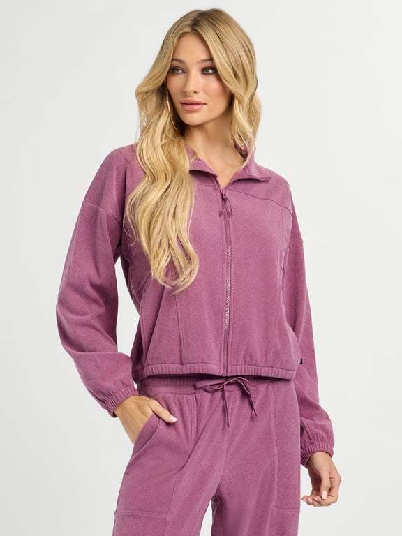 Brushed Fleece Zip Up Jacket, Sizes XS-XXXL