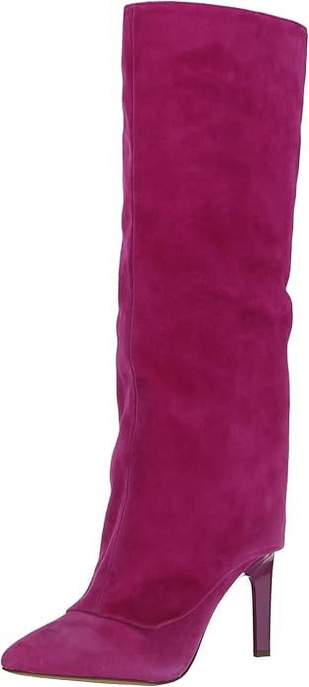 Jessica Simpson Women's Ravyn Over-The-Knee Boots - Black Leather Zipper Boots, Size 5.5