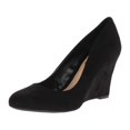 thumbnail image 1 of Jessica Simpson Cash Suede Fashion Slip On Rounded Toe Dress Wedge Pumps Shoes (Black, 10), 1 of 5