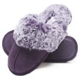thumbnail image 1 of Jessica Simpson Comfy Faux Fur Womens House Slipper Scuff Memory Foam Slip On Anti-Skid Sole, 1 of 9