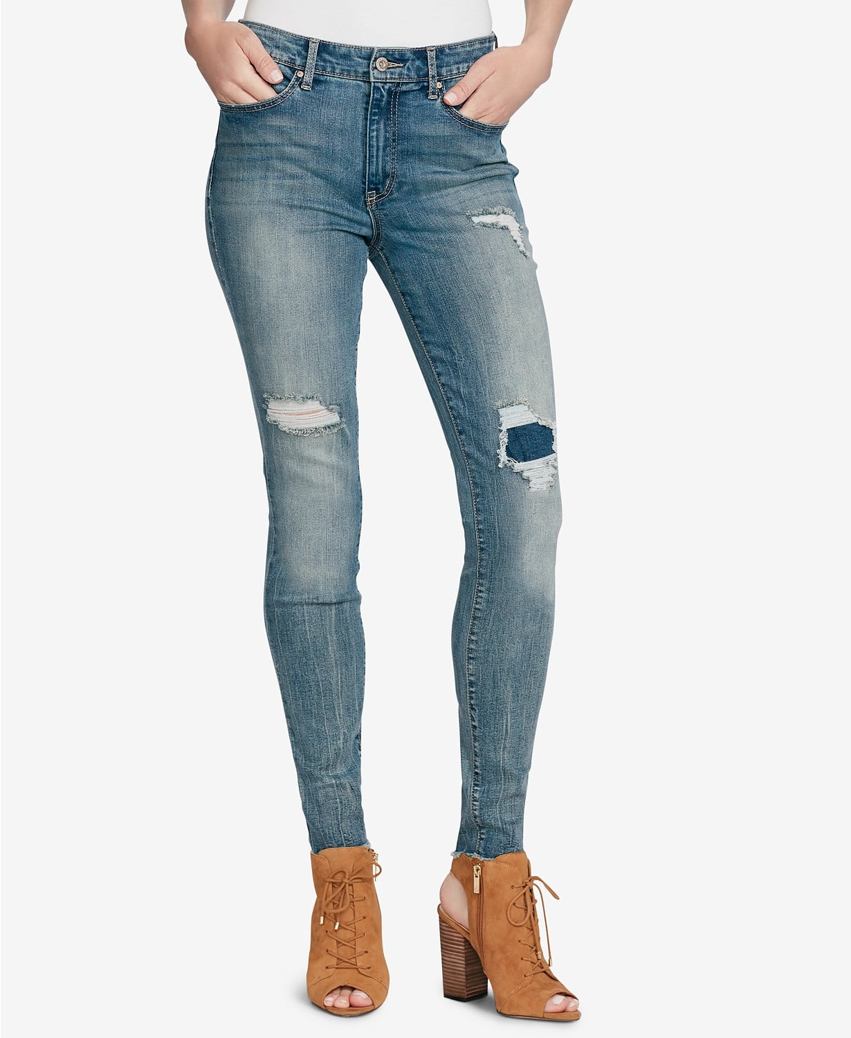 Jessica Simpson - Curvy High Rise Skinny Portola Jeans - Juniors - 27