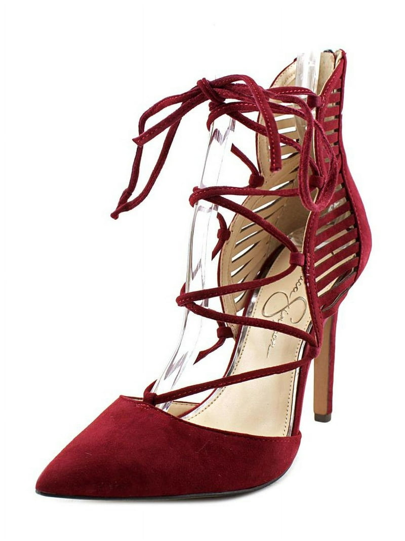 Jessica Simpson Cynessa Women Pointed Toe Suede Red Heels