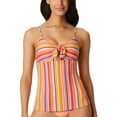 thumbnail image 1 of Jessica Simpson Escape To Pacific Tie-front Tankini Top In Femme Stripe, 1 of 2