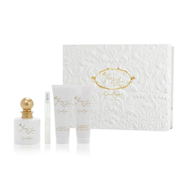 Jessica Simpson Fancy Love 4Piece Perfume Gift Set for Women, Romantic