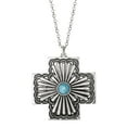 thumbnail image 1 of Jessica Simpson Faux Turquoise Stone Cross Necklace, 1 of 4