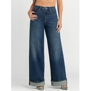 JESSICA SIMPSON Women's and Women's Plus Freesia Wide Leg Jeans, 32" Inseam,Sizes 2-24W