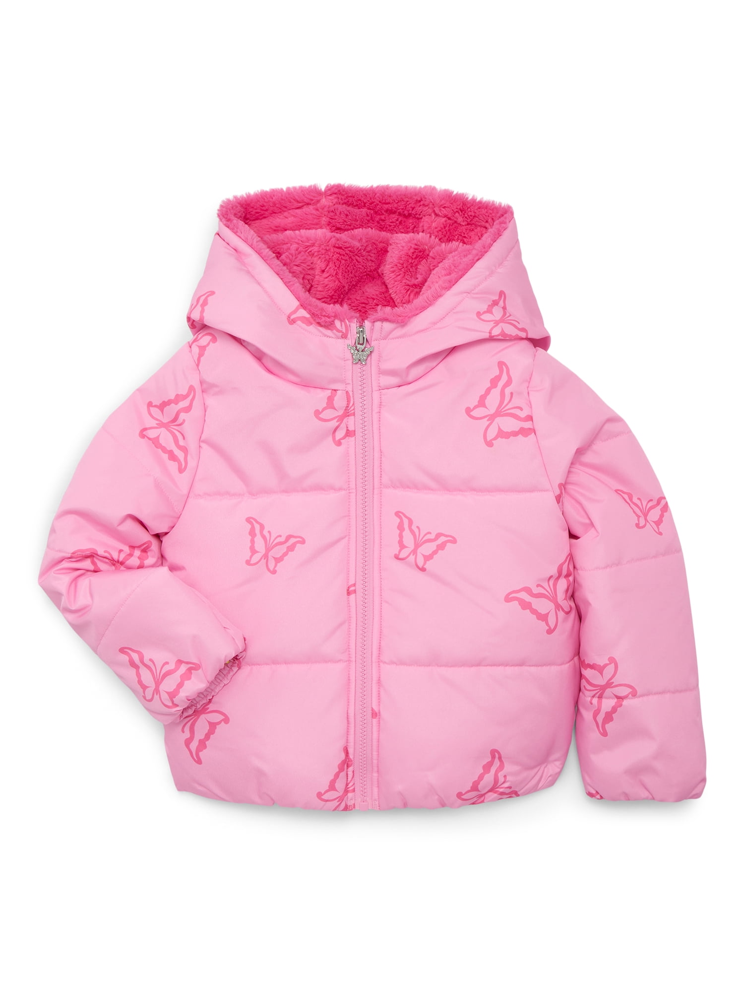 Jessica Simpson Girls Butterfly Cropped Puffer Jacket, Sizes 4-16