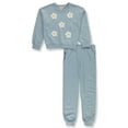 thumbnail image 1 of Jessica Simpson Girls' 2-Piece Fleece Joggers Set Outfit Color: blue Size: 5 - 6, 1 of 1