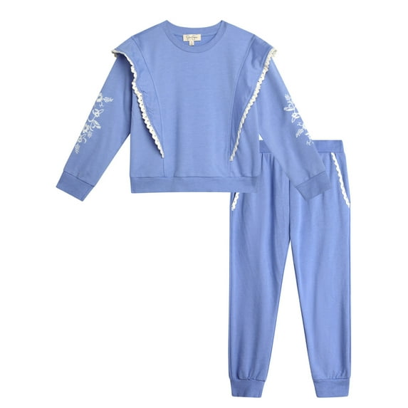 Jessica Simpson Girls' 2-Piece French Terry Joggers Set Outfit, Sizes 4-12