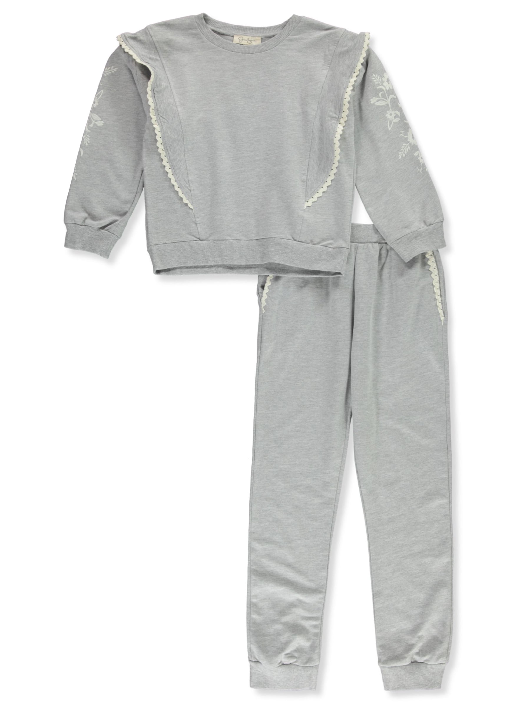 Girls' 2-Piece French Terry Joggers Set Outfit, Sizes 4-12