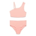 thumbnail image 1 of Jessica Simpson Girls Asymmetric Scalloped Swimsuit Set, 2-Piece, Sizes XS-XL, 1 of 3