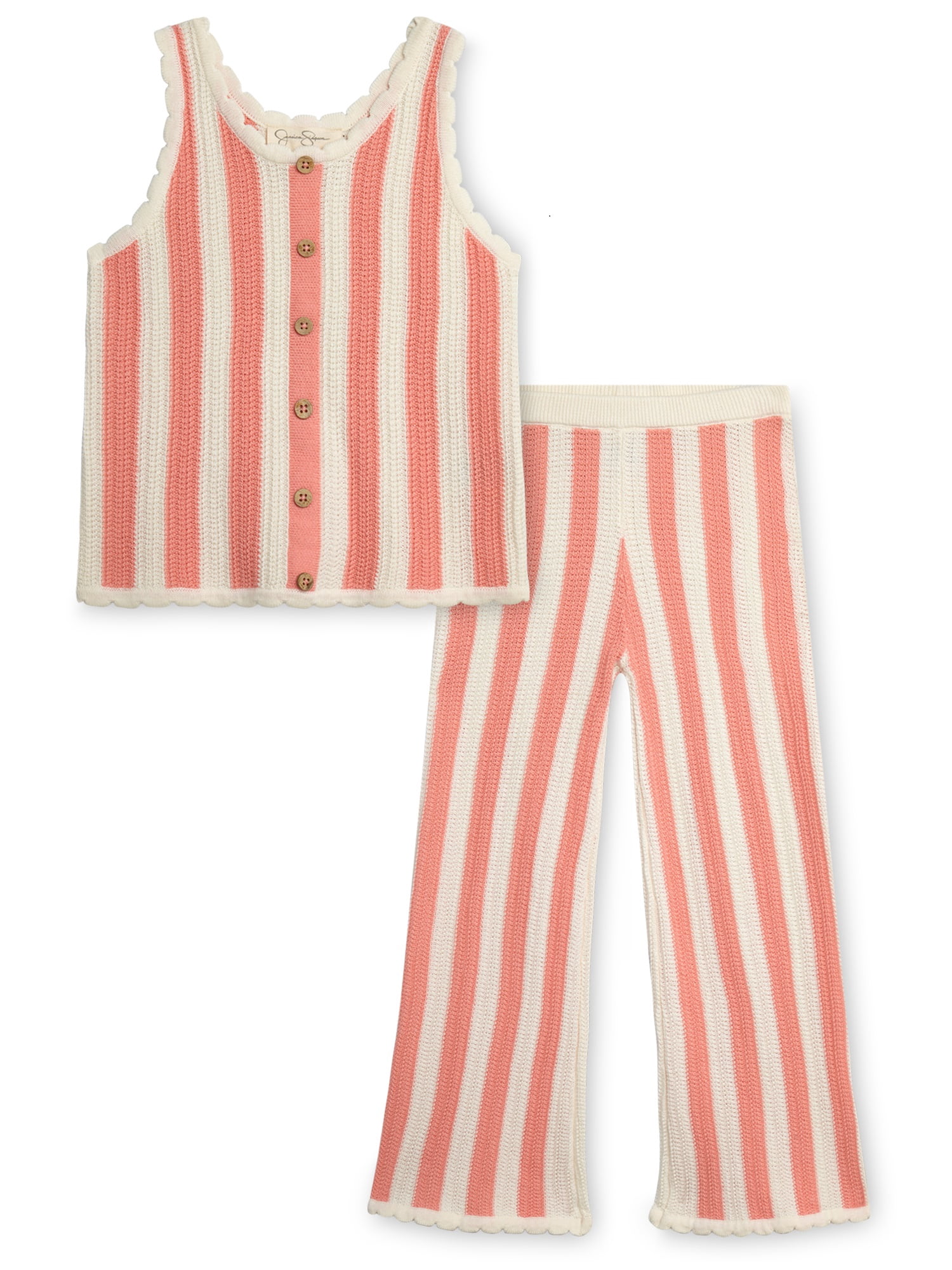 Jessica Simpson Girls' Crochet Pant Set, Sizes 4-12