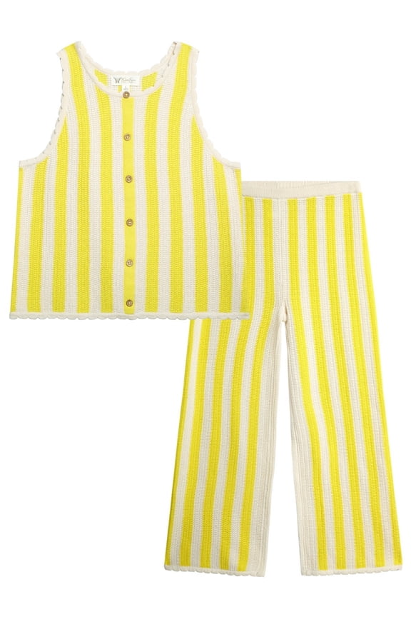 Girls' Crochet Pant Set, Sizes 4-16