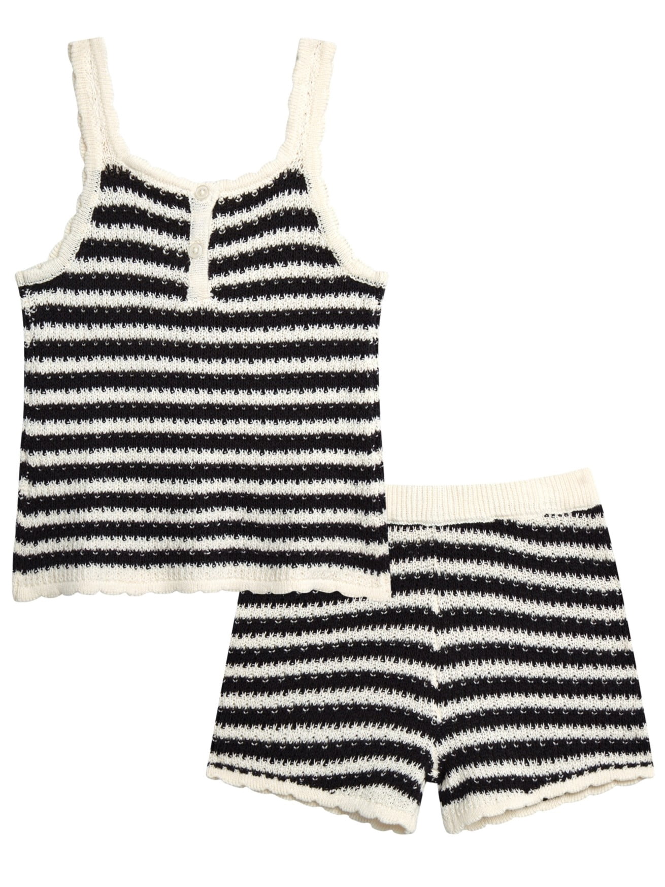 Girls' Crochet Short Set, Sizes 4-12