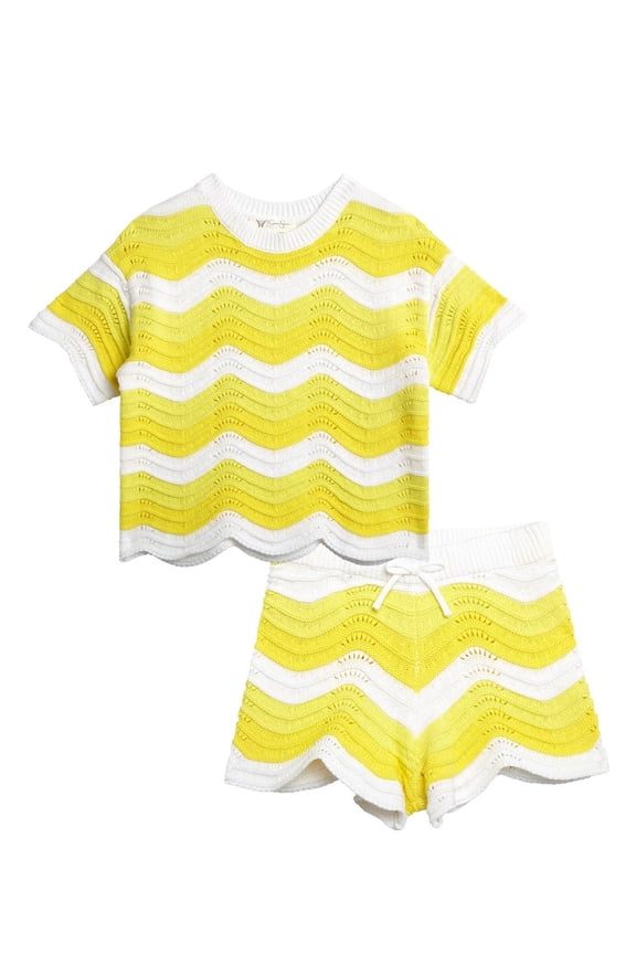 Girls' Crochet Short Set, Sizes 4-16