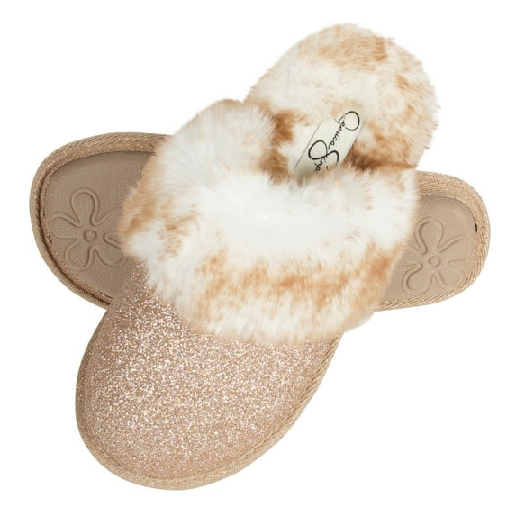 Jessica Simpson Girls Cute and Cozy Plush Slip on House Slippers With Memory Foam