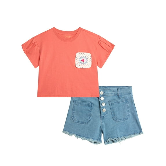 Jessica Simpson Girls' Denim Short Set, Sizes 4-12
