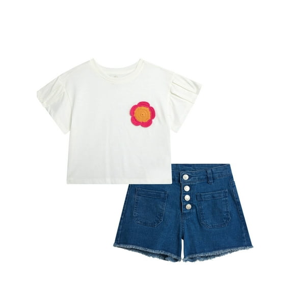 Jessica Simpson Girls' Denim Short Set, Sizes 4-12