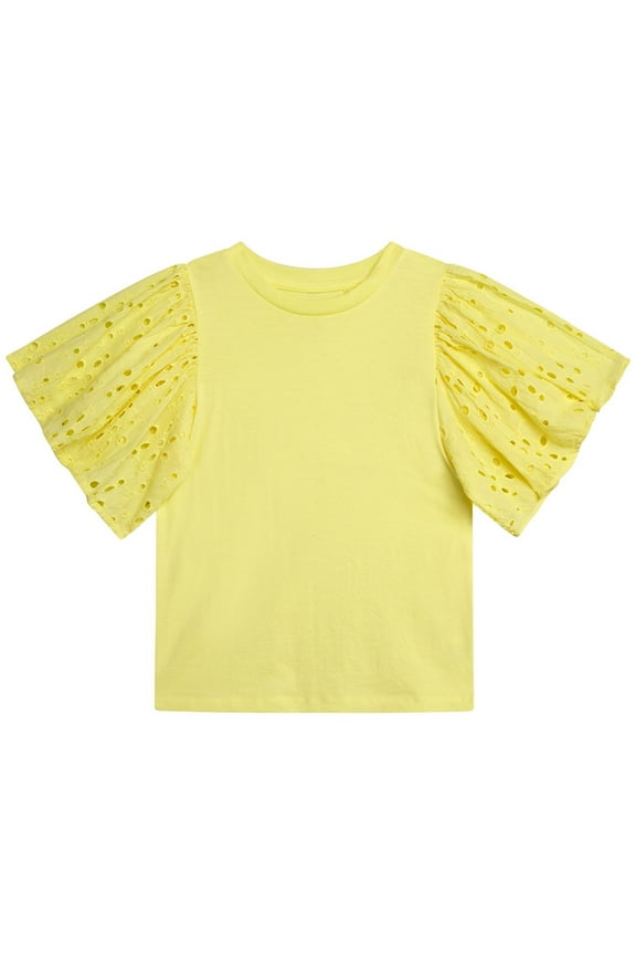 Girls Eyelet Shirt, Size 7-14/16