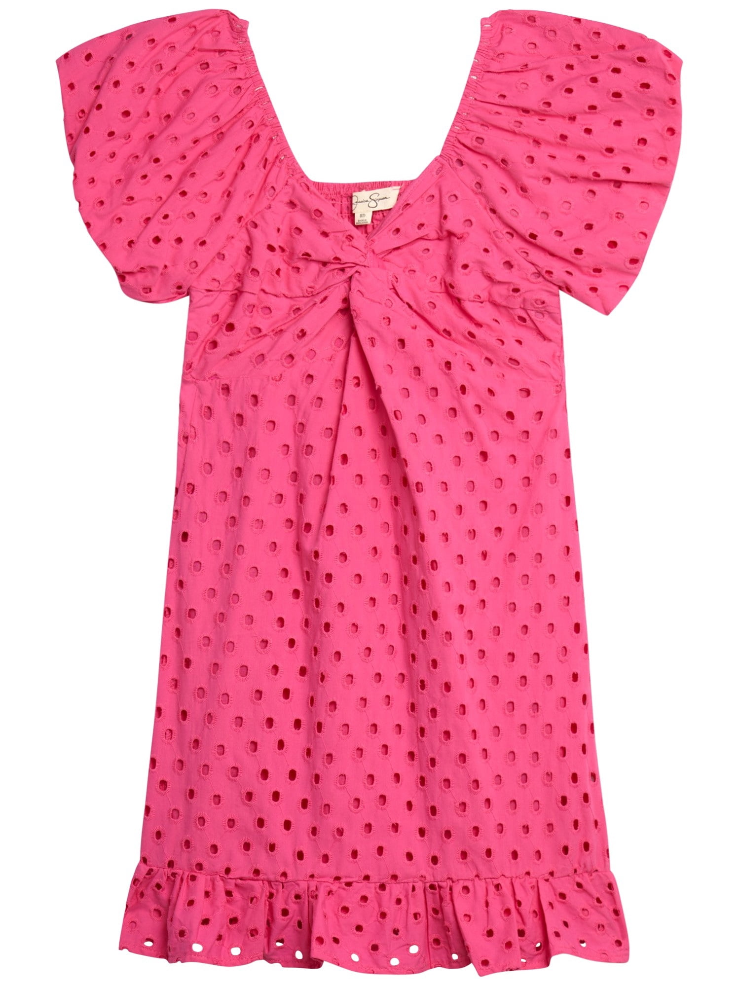 Jessica Simpson Girls' Eyelet Twist Dress, Sizes 7-16