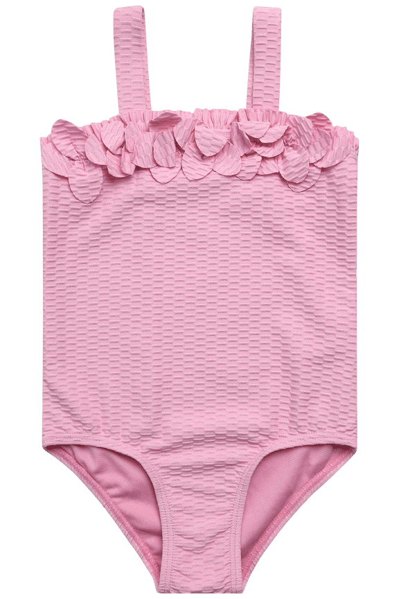 Girls' Flower One-piece Swimsuit, Sizes 4-16