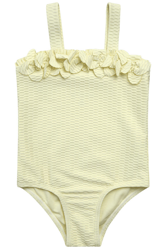 Girls' Flower One-piece Swimsuit, Sizes 4-16