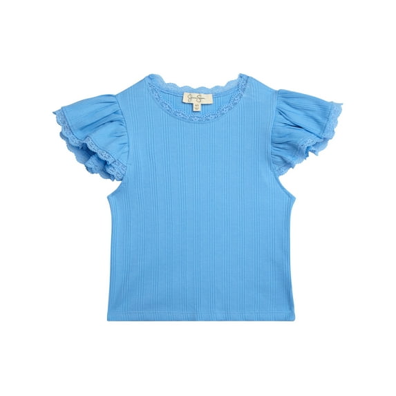 Jessica Simpson Girls' Flutter Sleeve Blouse, Sizes 7-16