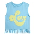 thumbnail image 1 of Jessica Simpson Girls Fringe Hem Tee, Size 7-14/16, 1 of 5
