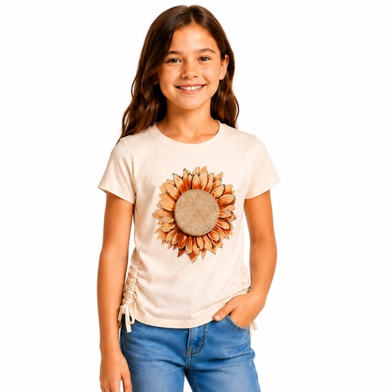 Jessica Simpson Girls Graphic Tee Cute and Trendy Knit Jersey Short Sleeve Tshirt for Everyday Wear