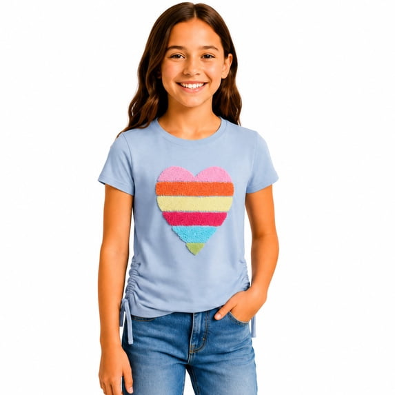 Jessica Simpson Girls Graphic Tee Cute and Trendy Knit Jersey Short Sleeve Tshirt for Everyday Wear