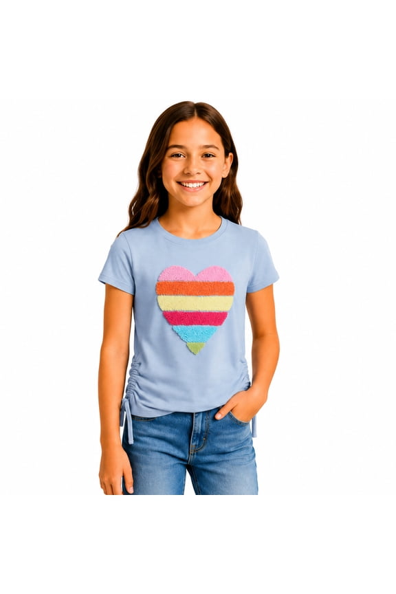 Girls Graphic Tee Cute and Trendy Knit Jersey Short Sleeve Tshirt for Everyday Wear